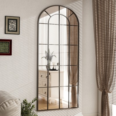 BEAUTYPEAK Window Panel 65"x23" Floor Mirror Arched Full Length Mirrors