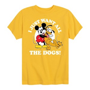 Boys' - Disney - Mickey Pluto Just Want All Dogs Short Sleeve Graphic T-Shirt - 1 of 4