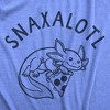 Womens Snaxalotl T Shirt Funny Cute Snacking Axolotl Tee For Ladies - Crazy Dog Women's T Shirt - 2 of 4