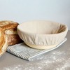 Nambe x Tom Papa Breaking Bread Proofing Basket & Bread Mold - Natural Cane with Cotton Cheesecloth Liner for Artisan Baking, Spiral, Smooth Finish - 2 of 3