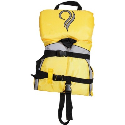 Image of Bradley Yellow Infant Baby Life Jacket Vest | US Coast Guard Type III High Visibility