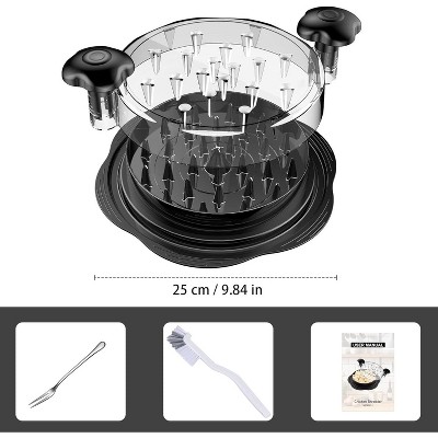 Maison Large Chicken Breast Shredder Tool Twist Black Orange & Red