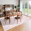 Washable Rug Modern Floral Geometric Area Rugs Soft Non-Slip Low Pile Carpet for Living Room Bedroom - 2 of 4