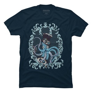 Men's Design By Humans Steampunk Octopus By paviash T-Shirt - 1 of 4