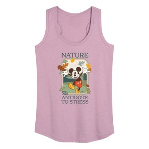 Women's - Disney - Nature The Antidote To Stress Graphic Racerback Tank - 1 of 4