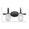 Toltec Lighting Elegante 2 - Light Vanity in  Dark Granite with 5" Black Fusion Shade - 2 of 2