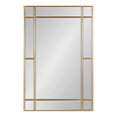 Gold Leaf Rectangular Wood Framed Vanity Mirror, 24 x 36