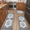 DOMETOUR Kitchen Rugs 3 Piece,Washable Non Slip Runner Rug,Farmhouse Hallway Doormat for Home Decor - 4 of 4