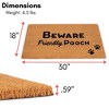 BirdRock Home Friendly Pooch Coir Front Door & Entry Doormat - 18" x 30" - image 3 of 4