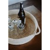 Mo's Crib Medium Handcrafted Karula Tray: Circular Tan Grass Decorative Container, Contemporary Bohemian Style - 3 of 3
