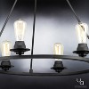 Urban Ambiance Luxury Luxe Industrial Chandelier,  27-1/2"H x 28"W,  Charcoal Finish, UHP2243 - 4 of 4