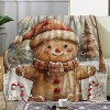 Vintage Flannel Throw Blanket - Cute Gingerbread Man Print, Cozy Soft Warm Comfortable for Couch Bed Sofa Office Camping Travel. - 2 of 4