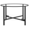 vidaXL Tea Table Black and Transparent 27.6 in. Tempered Glass - 3 of 4