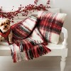 tag Red Multi Tartan Check Throw Blanket - Cozy Acrylic Throw for Christmas - 60" x 50" - Dry Clean Only - 2 of 2