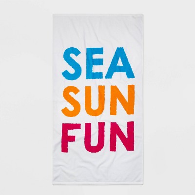 Sea Sun Fun Printed Beach Towel - Sun Squad™