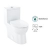 Whizmax Round One-Piece Toilet, Universal Height Siphon Flush Toilet, cUPC Certified Water-Saving Bathroom Toilet,Ceramic White - 4 of 4
