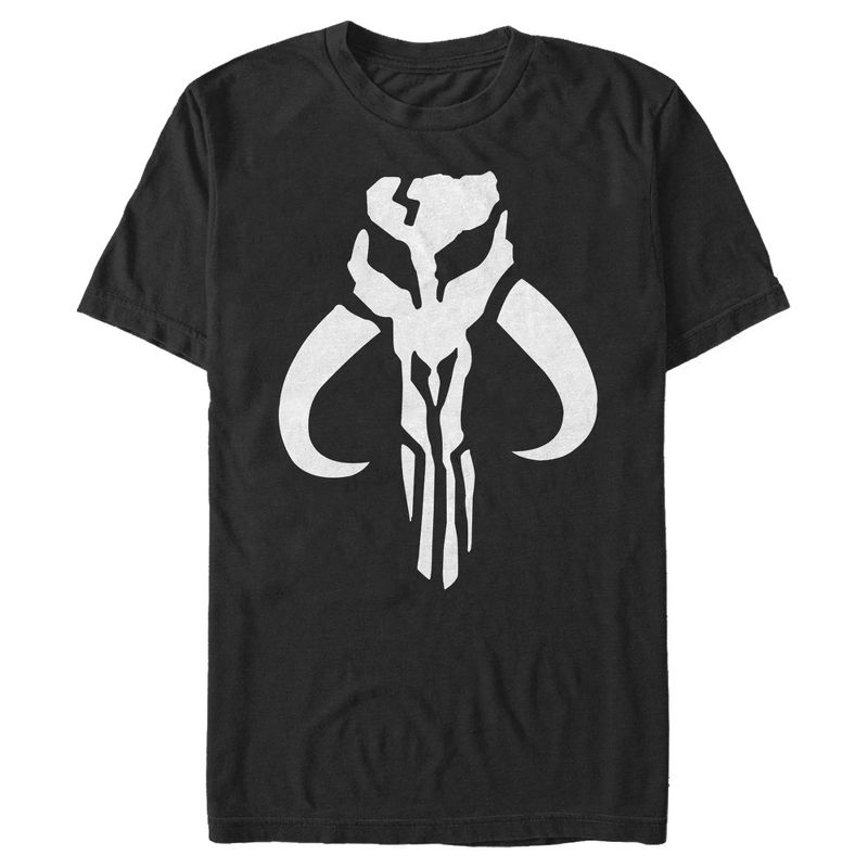 Men's Star Wars Mandalorian Skull Logo T-Shirt, 1 of 6