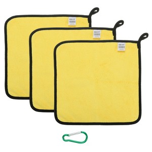 Unique Bargains Plush Microfiber Thickened Double Layer Fishing Cleaning Towel 3 Pcs - 1 of 4