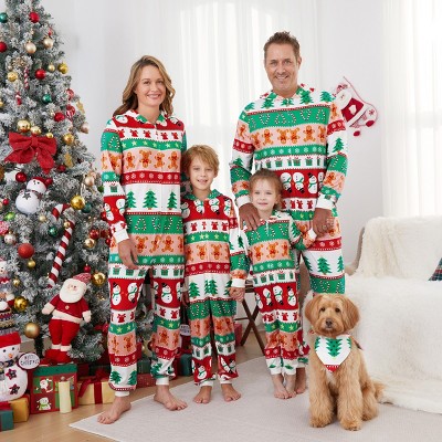 PATPAT Matching Family Christmas Pajamas Holiday Hooded Jumpsuit Sleepwear with Socks