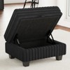 Belffin Corduroy Fabric Ottoman with Storage Ottoman for Modular Sectional Couch - 4 of 4