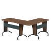 NicBex Home Office Desk L-Shape Morden Computer Desk with 6 Open Storage Shelves, Glass Desktop and Metal Legs for Study and Work - 4 of 4