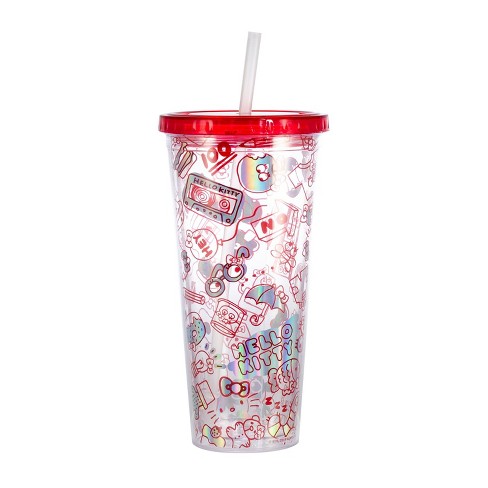 19oz. White Stainless Steel Tumbler with Straw by Celebrate It