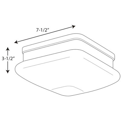 Brushed Nickel Square Flush Mount Ceiling Light with Opal Glass