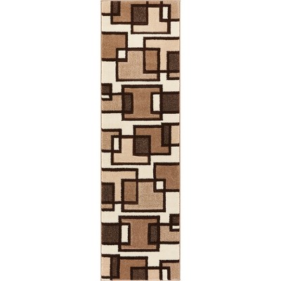Uptown Squares Modern Geometric Comfy Casual Hand Carved Abstract Boxes Contemporary Thick Soft Plush Area Rug