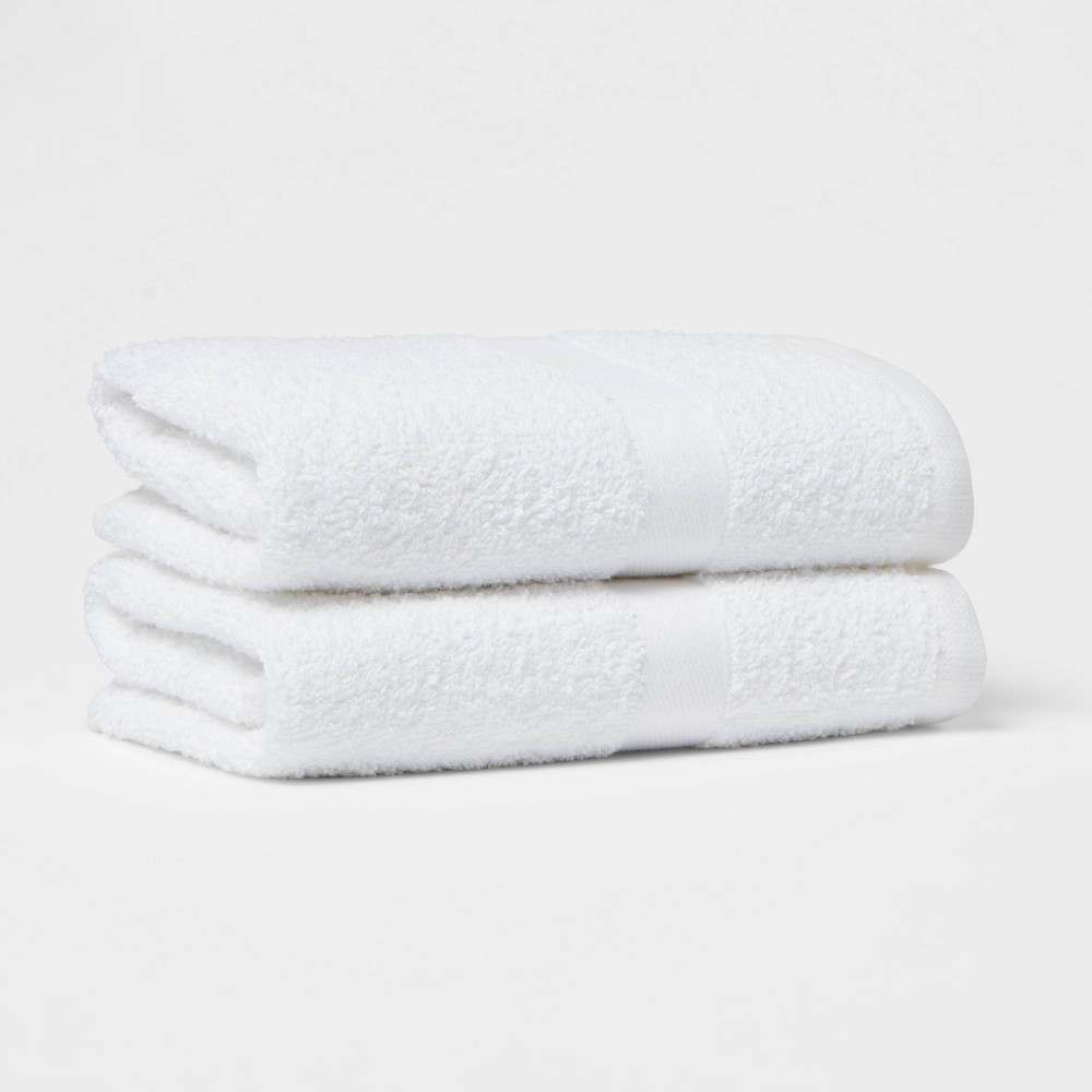 Photos - Towel 2pk Hand  Set White - Room Essentials™