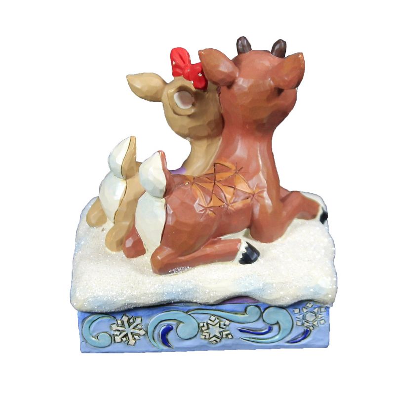 Jim Shore Rudolph & Clarice Laying Down.  -  One Figurine 4 Inches -  Christmas  -  6006790  -  Polyresin  -  Brown, 3 of 4