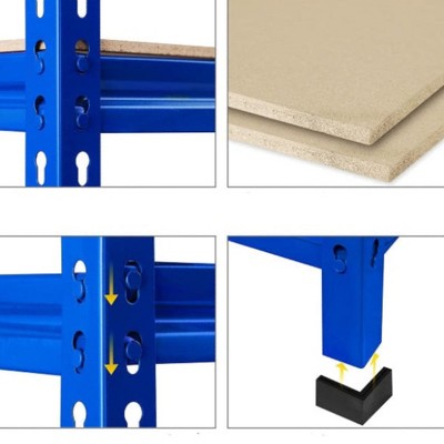 Apex Vanguards Blue Heavy-Duty Metal Pantry Organizer