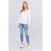 Slickblue Viscose Henley Sweater, Long Sleeves & Soft Knit, Women's Pullover, Casual Style, Khaki/White/Burgundy, S-L - 3 of 4