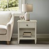 APRILSOUL 29in Dx24in Wx19in H Victoria Reclaimed French Nightstand, Wire-Brushed Light Natural, 1 Drawer and Open Shelf - 4 of 4