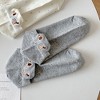 Anna-Kaci Women's 3-Pair No-Show Socks with Embroidered Dog Design and Soft Knit Low-Cut Fit for Everyday Comfort - 4 of 4