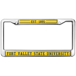 Fort Valley State University School Full Size Standard License Plate Metal Frame - 1 of 4