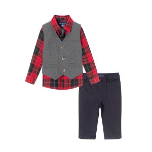 Andy & Evan  Infant  Plaid Buttondown Set - 1 of 4