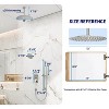 CASAINC 12 inch Ceiling Mounted Round Shower System with Handheld Spray Grab Bar & Shower Head, Brushed Nickel - 3 of 4