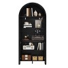 71" Farmhouse Tall Storage Cabinet with Open Shelves, Kitchen Storage, Bookshelf & Display Cabinet for Living Room or Dining Room–The Pop Home - 3 of 4