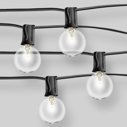 Clear Globe String Lights Black Room Essentials