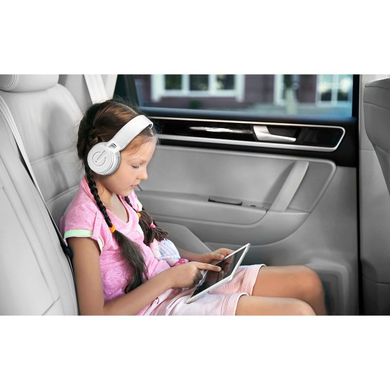 eKids Bluetooth Headphones for Kids, Over Ear Headphones for School, Home, or Travel – White (EK-B50W.EXv0), 5 of 6
