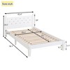 NicBex Twin Size Wood Platform Bed Frame with Decorative Headboard - 3 of 4