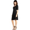 24seven Comfort Apparel A Line Knee Length Dress Elbow Length Sleeves - 2 of 4