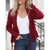 Women's Peplum Cardigan Sweater - Tie Front Collared Long Sleeve Knit Cardigan, Ruffle Hem Warm - 4 of 4