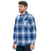 Ashford & Brooks Mens Flannel Button Down Plaid Long Sleeve Casual Shirt - 2 of 4