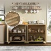 coucheta Fluted Sideboard Buffet Cabinet with Storage, Modern Wood Accent Cabinet with Shelves, Console Table for Kitchen, Dining, Entryway, Hallway - 3 of 4