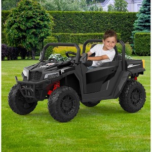 24V Ride On Dump Truck with Remote Control, 2 Seater Electric Toy Car for Kids, All-Terrain Kids Construction Vehicle w/Dump Bed & Shovel - 1 of 4