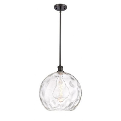 Athens Water Glass - 1 Light Pendant In Industrial Style-14.88 Inches Tall and 13.75 Inches Wide
