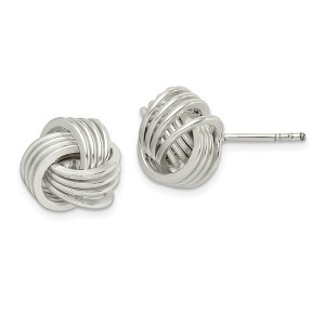 Black Bow Jewelry 13mm Polished Love Knot Earrings in Sterling Silver - 1 of 4
