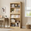 71" Farmhouse Fluted Bookcase with Display Rack, 5-Tier Wooden Bookshelf for Living Room or Office - 4 of 4