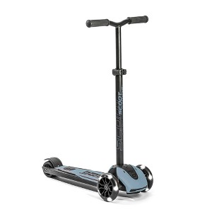 Scoot & Ride Highwaykick Adjustable Kick Scooter for Kids & Teens with LED Wheels, Removable Handlebar and Resistant to Slip Rubber Inserts, Steel - 1 of 4